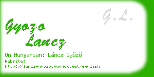 gyozo lancz business card