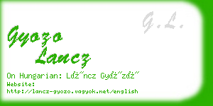 gyozo lancz business card
